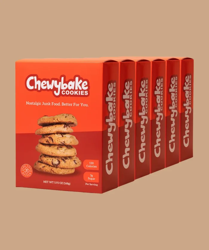 Junk Food Better | Chewybake Chocolate Chip Cookies | 6 pack bulk