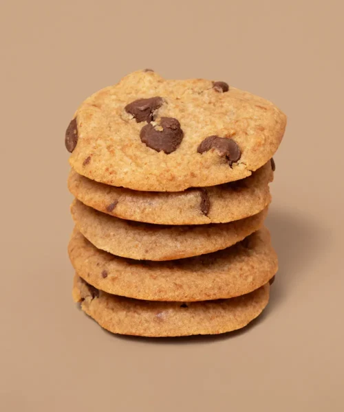 Chewybake Chocolate Chip Cookies stacked